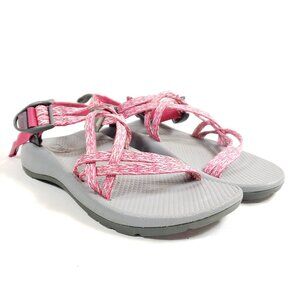 Chaco Womens Size 6 Adjustable Strap Outdoor Sandals Gray & Pink